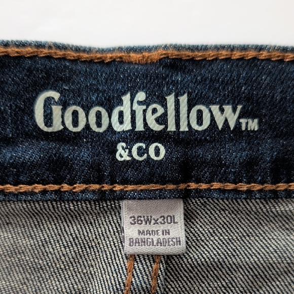 NWT Goodfellow & Co. Skinny Total Flex Denim Jeans W36 x L30 Dk Indigo Wash Blue - Picture 3 of 15